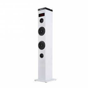 NGS ALTOPARLANTE 50W BLUETOOTH  2 TORRI USB RADIO FM AUX, BIANCO