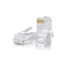 VULTECH CONNETTORI TRASPARENTI PASSANTI RJ45 UTP 50 PZ. 8P8C SN21405 CAT5E