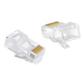 VULTECH CONNETTORI TRASPARENTI PASSANTI RJ45 UTP 50 PZ. 8P8C SN21406 CAT6