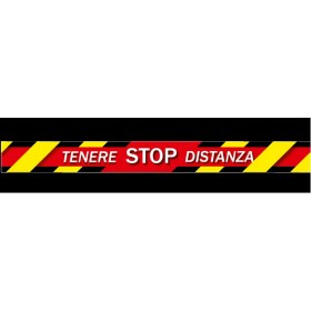 GOUP SOLUTIONS STICKER DA TERRA STOP,TENERE DISTANZA A MANTIENI LA DISTANZA