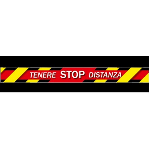 GOUP SOLUTIONS STICKER DA TERRA STOP,TENERE DISTANZA A MANTIENI LA DISTANZA