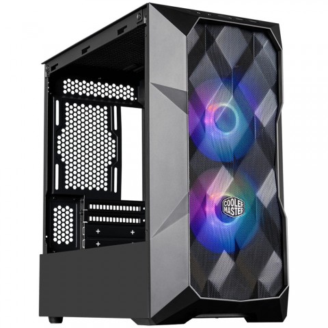 COOLER MASTER CASE MASTERBOX TD300 MESH BLACK ARGB, SIDE-PANEL, MID-TOWER, MICRO-ATX MINI-ITX
