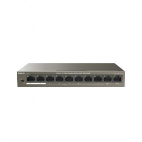 TENDA SWITCH 10 PORTE 10/100 POE (8 PORTE DATI/ALIMENTAZIONE+2 PORTE DATI), 63W