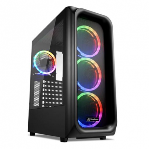 SHARKOON CASE TK5M RGB ATX 1XUSB 3.2, 2XUSB 3.0, VETRO TEMPERATO, 3X120MM FAN FRONT