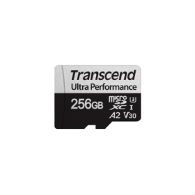 TRANSCEND MEMORY CARD 256GB microSD w/ adapter UHS-I U3 A2 Ultra Performance