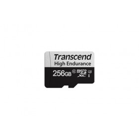 TRANSCEND MEMORY CARD 256GB microSD w/ adapter U3, High Endurance