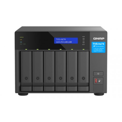 QNAP NAS TVS-H674-I5-32G 6HD 3,5"- 2,5"SATA USB DDR4 SODIMM CPU 6 CORE I5-12400