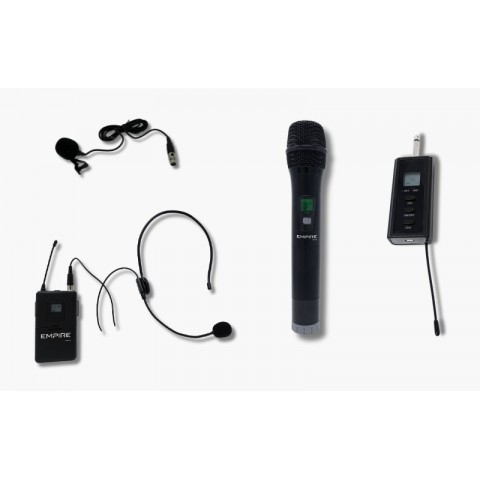 EMPIRE MEDIA KIT RICEVITORE UHF + MIC ICE + MIC NECK EMPIRE MEDIA KIT RICEVITORE UHF + MIC ICE + MIC NECK