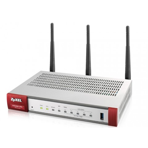 ZYXEL FIREWALL VPN SECURITY GATEWAY 20W, 1xWAN, 4xLAN, 1xSFP, 1xUSB, VPN: 10 IPSec/L2TP, 5 SSLVPN