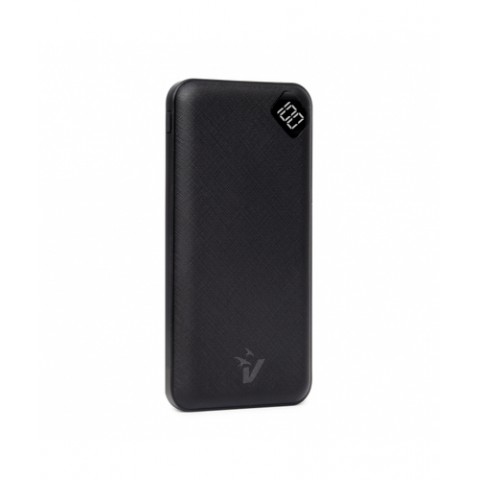 VULTECH POWER BANK CON SCHERMO LCD 10000 mAh USB e Type C QUICKCHARGE 3.0 Nero