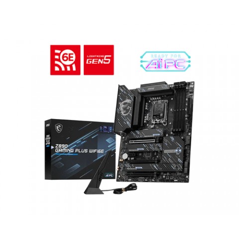 MSI MB Z890, Z890 GAMING PLUS WIFI6E, Z890,LGA1851,4DDR5,3PCI-Ex16,1PCI-Ex1,4M.2 ,1USB3.2 Gen2 X MSI MB Z890, Z890 GAMING PLUS WIFI6E, Z890,LGA1851,4DDR5,3PCI-Ex16,1PCI-Ex1,4M.2 ,1USB3.2 Gen2 X