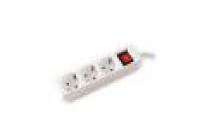 VALUE POWER STRIP, 3X, CON INTERRUTTORI, BIANCO, 1.5M, SHUKO