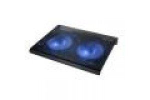 TRUST BASE DI RAFFREDDAMENTO PER LAPTOP CON DOPPIA VENTOLA ILLUMINATA BLU - AZUL - NERO