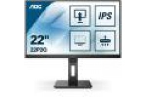 AOC MONITOR 21,5 LED IPS 16:9 FHD 4MS 250 CD/M, PIVOT, VGA/DVI/HDMI, MULTIMEDIALE