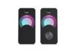 TRUST SET ALTOPARLANTI SPEAKERS 2.0 12W PICCO (6W RMS) ILLUMINATI LED RGB - ARYS - NERO