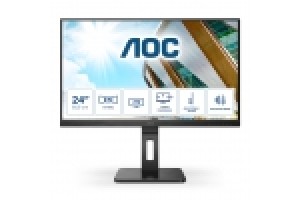 AOC MONITOR 23,8 LED VA FHD 16:9 4MS 250 CDM, PIVOT, VGA/DVI/DP/HDMI, MULTIMEDIALE