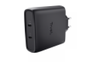 TRUST ALIMENTATORE/CARICABATTERIA 100W 2 PORTE USB-C GAN - PLASTICA RICICLATA 50 - MAXO - NERO TRUST ALIMENTATORE/CARICABATTERIA 100W 2 PORTE USB-C GAN - PLASTICA RICICLATA 50 - MAXO - NERO