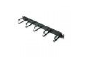 VALUE 19" 1UH GESTIONE CAVI, G - TYPE, 5 GANCI, NERO