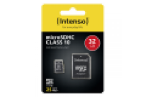 INTENSO MICRO SDHC 32GB CLASSE 10 + ADATTATORE SD