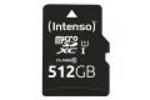 INTENSO MEMORY CARD MICRO SD 512GB UHS-I PREMIUM Up to 90 Mb/s