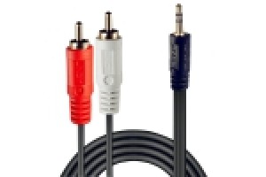 LINDY CAVO AUDIO STEREO 2X RCA MASCHIO/3.5MM MASCHIO, 5M LINDY CAVO AUDIO STEREO 2X RCA MASCHIO/3.5MM MASCHIO, 5M