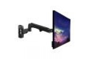 Supporto a parete per display con braccio a gas - Nero - Montaggio a parete di un singolo display co Supporto a parete per display con braccio a gas - Nero - Montaggio a parete di un singolo display co