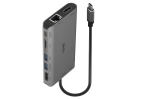 LINDY DST-MINI XT, MINI DOCKING STATION PER LAPTOPUSB-C CON SUPPORTO 4K SU SINGOLO DISPLAY O FHD SU