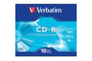 VERBATIM CD-R 52X, 700MB, 10 PACK SLIM CASE, EXTRA PROTECTION