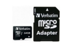 VERBATIM MICRO SDXC CARD 64GB CLASS 10 INC ADAPTER