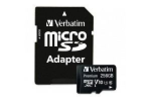 VERBATIM MICRO SDXC PREMIUM 256GB CLASS 10 INC ADAPTER