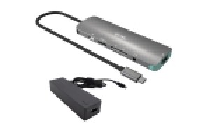 I-TEC USB-C METAL NANO DOCKING STATION 4K HDMI LAN WITH POWER DELIVERY 100 W + CHARGER 100W