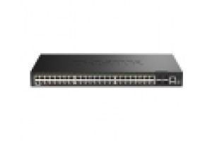 D-LINK SWITCH 52-PORT GIGABIT STACKABLE POE+ SMART MANAGED  SWITCH WITH 4 X 10G SFP+ PORTS