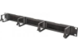 DIGITUS LISTELLO GUIDACAVI FORATO CON SPAZZOLA DI PROTEZIONE PER ARMADI 19" (1 UNITA) NERO CON 4 GA