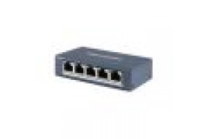 HIKVISION SWITCH 5 PORT GIGABIT UNMANAGED SWITCH 5  GIGABIT RJ45 PORTS, DESKTOP STEEL CASE UNMANAGED