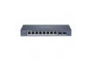 HIKVISION SWITCH L2, SMART MANAGED, 8 GIGABIT RJ45 POE PORTS, 2 GIGABIT RJ45 PORT, 802.3AF/AT, POE P