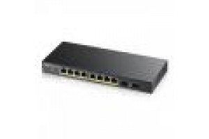ZYXEL SWITCH MANAGED 8 PORTE GIGABIT POE (FINO A 70W), IPV6, VLAN, DESIGN SENZA VENTOLE, DESKTOP