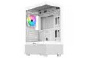 ITEK CASE SHOWBUI 33W,GAMING TOWER ATX, 12CM ARGB FAN, USB3, SIDE  FRONT PANEL TEMP GLASS, WHITE