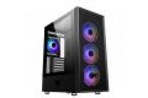 ITEK CASE VERTIBRA H210 - GAMING MIDDLE TOWER, 4X12CM ARGB FAN, 2XUSB3, SIDE PANEL TEMP GLASS
