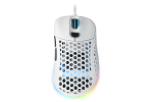 SHARKOON MOUSE GAMING LIGHT2-200, WHITE, 16000 DPI MAX, RGB, 6 TASTI, USB 1.8MT, BIANCO