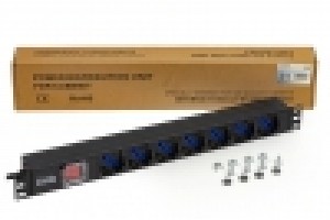 LINK MULTIPRESA DA RACK 19" 7 PRESE UNIVERSALI CON INTERRUTTORE SPINA ITALIANA 16A CAVO MT 3