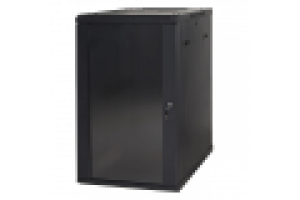 LINK ARMADIO RACK 19" 18 UNITA DA MURO (A)900 (L)600 X PROFONDITA 600 MM. COLORE NERO PORTA VETRO