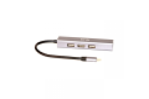 LINK ADATTATORE USB-C MASCHIO CON PRESA RETE RJ45 10/100 + HUB 3 PORTE USB 2.0