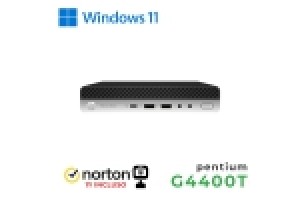 RINOVO ULTRA MINI PC DM HP 600-800 G3 G4400T SODDR4 16GB SSD 128GB 500GB W11P NO DVD 1Y NORTON WEBCA