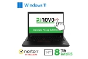 RINOVO LENOVO NB REFURBISHED THINKPAD T490 I5-8X00 DDR4 16GB SSD 240GB TOUCH W11P NO DVD GRADE A1Y +