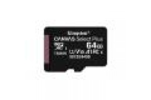 KINGSTON MICRO SDHC 64GB CANVAS SELECT 80R CL10 UHS-I CON ADATTATORE SD