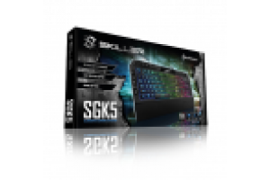 SHARKOON TASTIERA GAMING A MEMBRANA SKILLER SGK5 6 ZONE RGB, POGGIAPOLSI REMOVIBILE