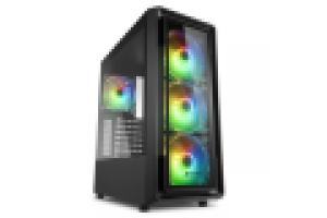 SHARKOON CASE TK4 RGB 7 SLOT ESPANSIONE, PANNELLO FRONTALE VETRO TEMPERATO, 3 PORTE, 3XUSB2.0/3.0, I