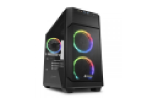 SHARKOON CASE MICRO-ATX 2XUSB 3.0, VETRO TEMPERATO, 2X120MM FAN FRONT, 1X120MM FAN REAR, 4 SLOT ESPA