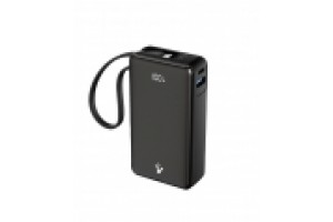 VULTECH POWERBANK CON SCHERMO LCD 10000 MAH USB E TYPE C QUICKCHARGE 35W PPS NERO, CAVO INTEGRATO VULTECH POWERBANK CON SCHERMO LCD 10000 MAH USB E TYPE C QUICKCHARGE 35W PPS NERO, CAVO INTEGRATO
